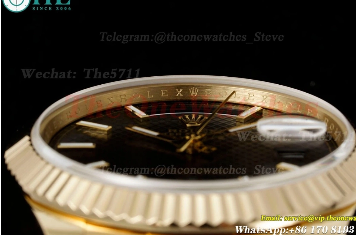 JDF (Gain Black 228238 YG DayDate VR3255 Dial V4 Textured 40mm YG Weight) 1204